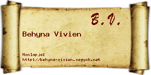 Behyna Vivien névjegykártya